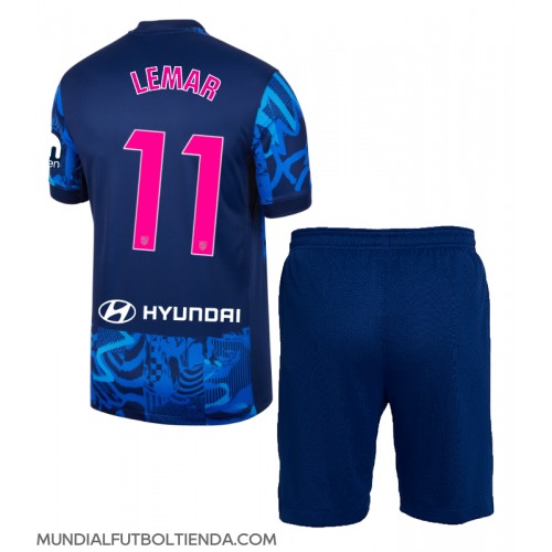 Camiseta Atletico Madrid Thomas Lemar #11 Tercera Equipación Replica 2024-25 para niños mangas cortas (+ Pantalones cortos)